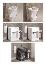 Ceramic Wudu Dual Level  Wudu Basin, Tap & Fittings, Foot Wash & Sink