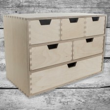 Desktop Wooden Organiser Drawers Craft Supplies Holder Storage / 42x20.5x28 cm