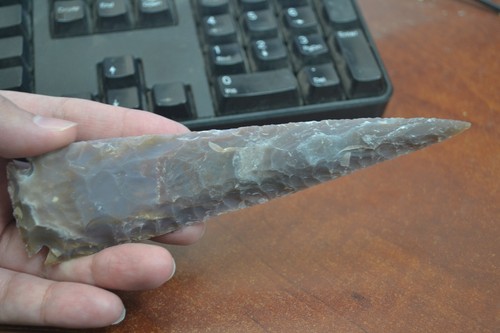 Agate stone spearhead - agate,