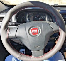 Fiat Grande Punto EVO Steering Wheel Cover Sewn in Real Leather