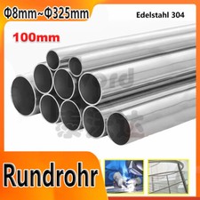 Stainless steel pipe diameter 8mm-325mm round pipe V2A steel pipe railing pipe L=100mm