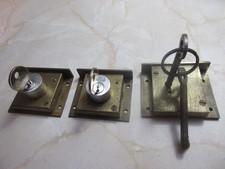 3 vintage cupboard door locks