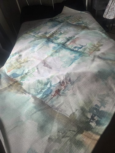 Large woodland stag rug - woodland,