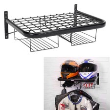 Motorcycle helmet rack for