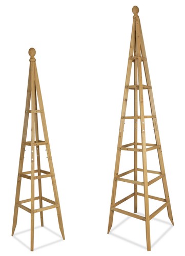 Woodside wooden garden obelisk - woodside,