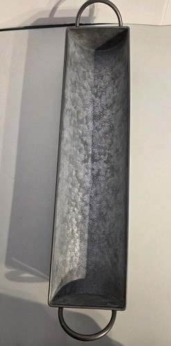 Rustic galvanized metal trough - rustic,