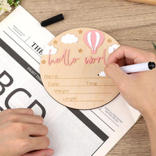 Wooden Baby Announcement Sign