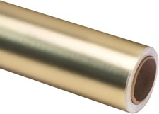 Metallic Gold Wrapping Paper Roll,43cm*10m Gold Matte Wrapping Paper for
