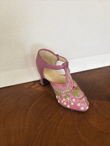 Vintage resin pink strap - resin, t-strap