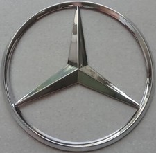 Mercedes logo emblem chrome tailgate trunk 90mm