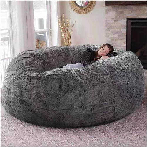 Giant fur bean bag - bean, chair