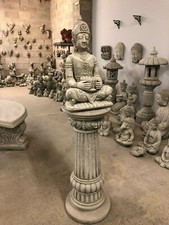 Buddha Statue & Plinth,Home & Garden,Large stone column and stone buddha ornamen