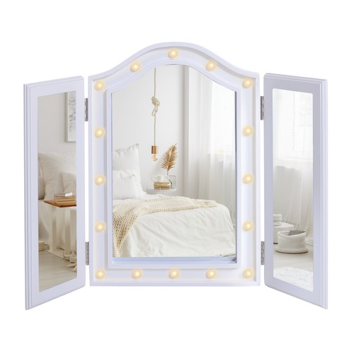 Homcom lighted tri fold - homcom,
