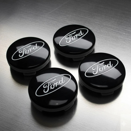 Black ford centre caps 54mm - 4x,