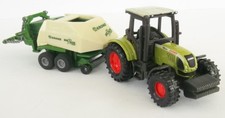 Siku - Claas Ares 697 ATZ tractor w Krone Big-Pack baler - 1/87 VGC - 1008 1628
