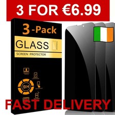 3 Pack for iPhone 16 15 14 13 12 Pro Max Privacy Tempered Glass Screen Protector