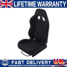 Racing Bucket Seat Large Car Seat & Runners Adjustable Breathable fit Cars UK