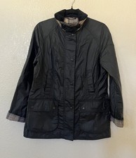 New BARBOUR Women’s Beadnell Wax Jacket In Black Sz US 6 $398
