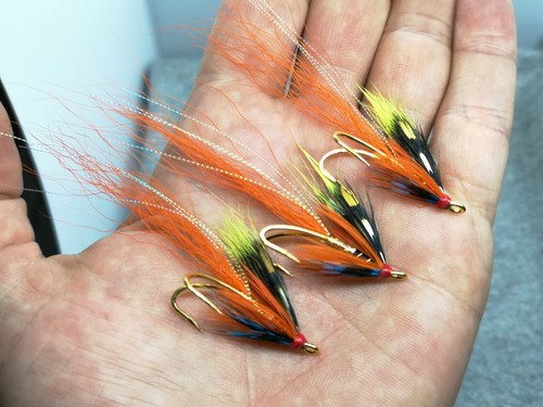 Ghillie shrimp salmon flies - 3,