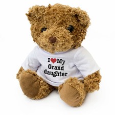 NEW - I LOVE MY GRAND DAUGHTER - Teddy Bear - Cute Cuddly Soft - Gift Present