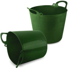2 x 26 Litre 26L Flexi Tub Home Garden Flexible Storage Colour Bucket Basket Box