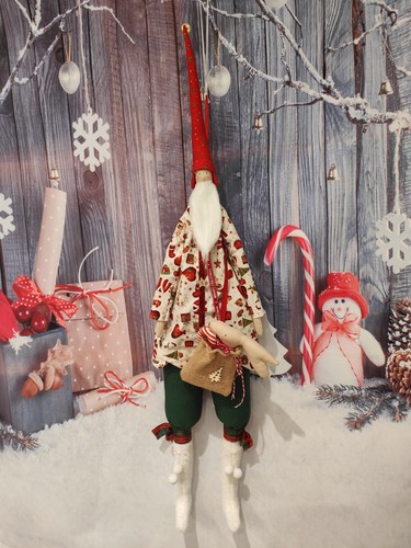Tilda style santa handmade - tilda,