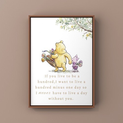 Winnie the pooh art - a4,