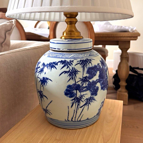 Blue white glazed - blue,