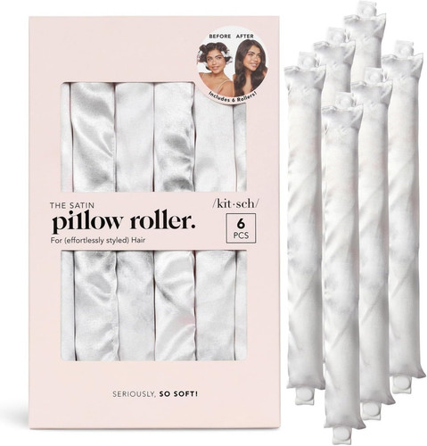 Kitsch satin pillow rollers - satin,