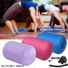 Inflatable Gymnastic Air Barrel  Track Tumbling Mat w/E-Pump Gym Training Yoga