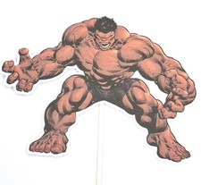 Red Hulk cake topper X1, Red