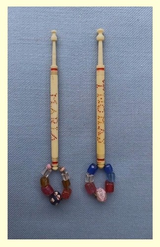 Unusual pair antique bone - unusual,