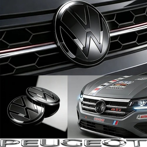 2pcs black badges front - front, &
