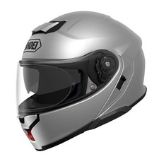 Shoei Neotec 3 Flip Up Bluetooth ready Motorcycle Helmet- Plain Light Silver QP