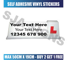 Driving Instructor Roof Box Personalised - Self Adhesive Vinyl Stickers