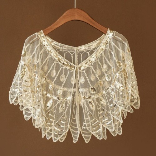 Golden champagne sheer sequin - golden,