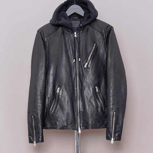 All saints leather jacket mens - saints,