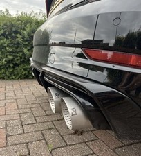 4” STAINLESS STEEL SAND BLASTED AKRAPOVIC EXHAUST TIPS AUDI S3 8V 2013-2020