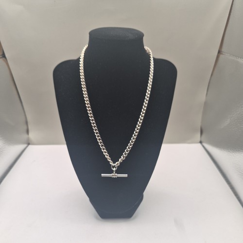 Sterling silver double albert - silver,