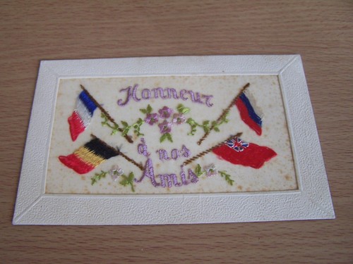 Ww1 vintage silk postcard - ww1,