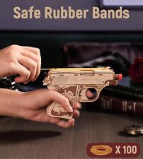 ROKR Rubber Band Gun Pistol Mechanical 3D Model Puzzle Self Assembly DIY Toys