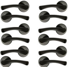 Matt black door handles pack