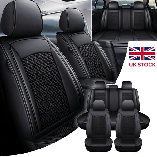 Black leather seats car - pu, 5-seats