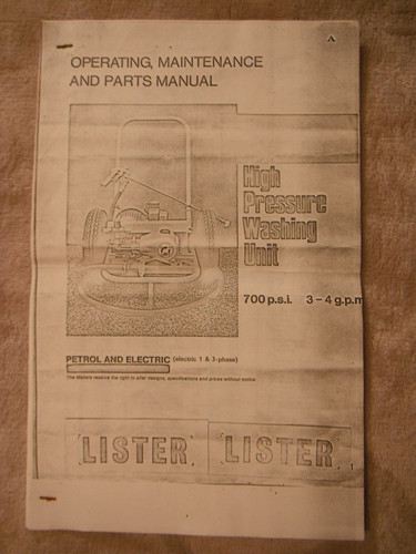 Lister high pressure - pressure, wash