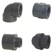Pvc Metric Solvent Weld Pressure Pipe Fittings Plain / Threaded