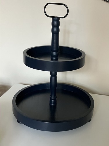 New blue wooden tiered - new,