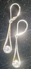 Fully Hallmarked Silver 925 and DQCZ Drop Earrings. Perfect Condition bought QVC