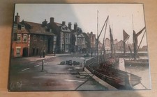 Vintage Kevin Platt Picture Print On Wooden Board Wall Plaque Wells Next The Sea