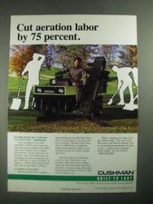 1987 Cushman Core Harvester Attachment on Turf Truckster Ad