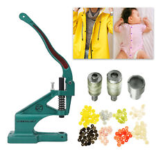 Green Hand Press Machine + Dies for KAM Snaps T3 T5 T7 Buttons Rivets Studs Tool